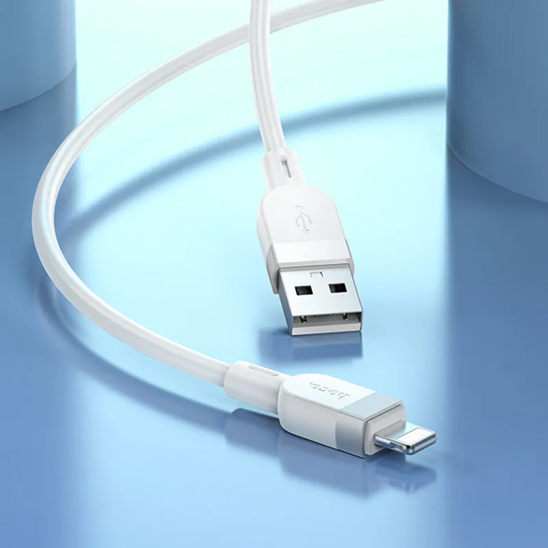 Дата кабель Hoco X109 Energy silicone USB to Lightning White — фото 3