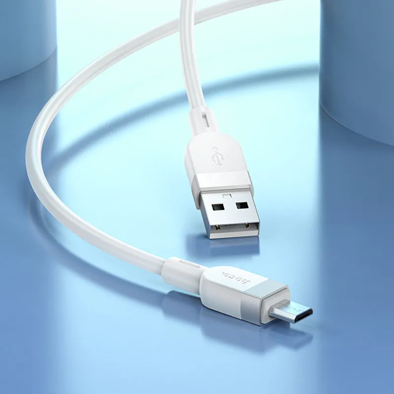 Дата кабель Hoco X109 Energy silicone USB to MicroUSB White — фото 3