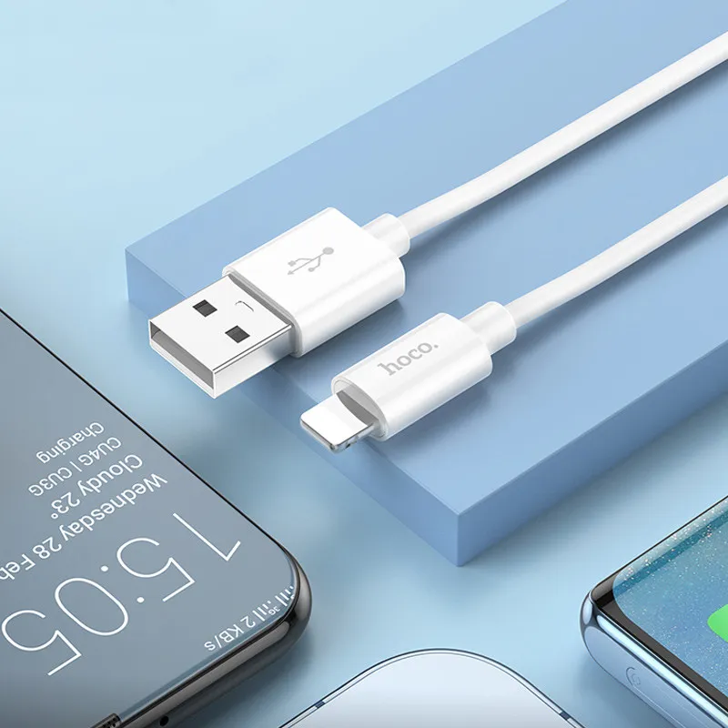 Дата кабель Hoco X87 Magic silicone USB to Lightning White — фото 6