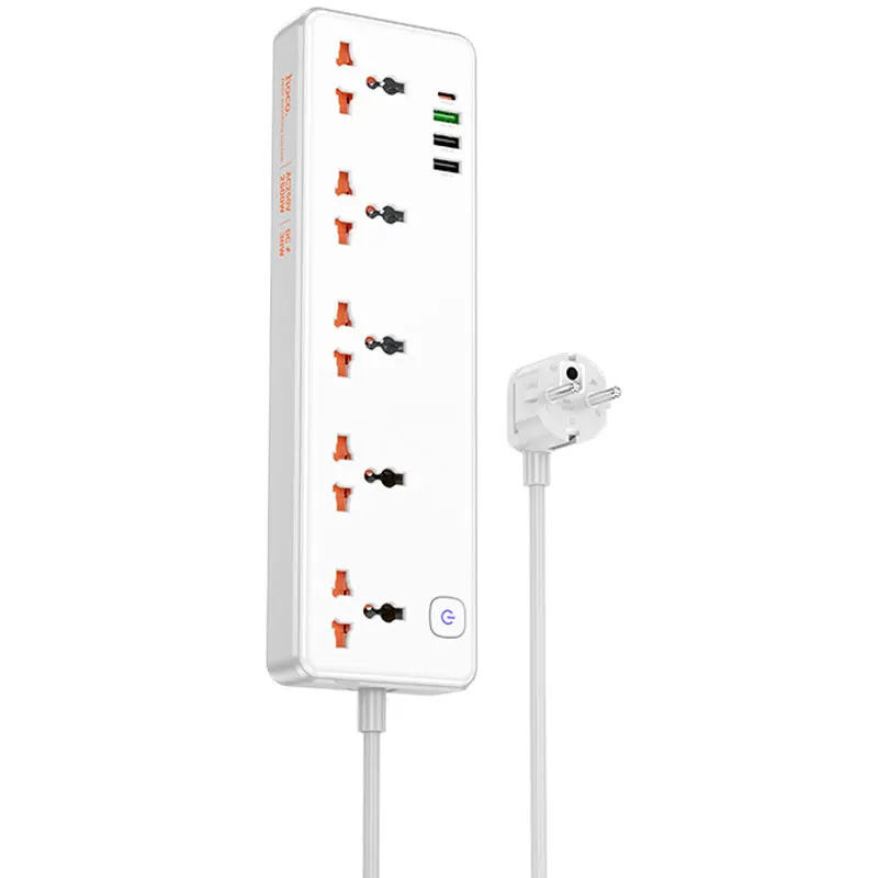Подовжувач Hoco AC14A Rico PD30W White