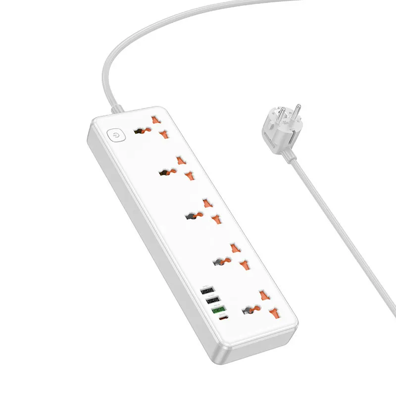 Подовжувач Hoco AC14A Rico PD30W White — фото 3