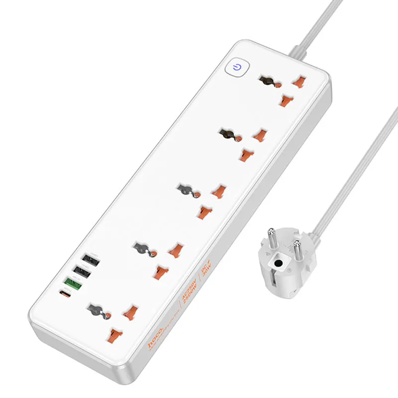 Подовжувач Hoco AC14A Rico PD30W White — фото 4