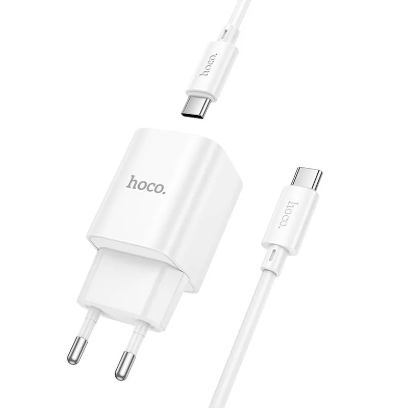 МЗП Hoco C149A Charm PD30W+QC3.0 + кабель Type-C to Type-C White — фото 3
