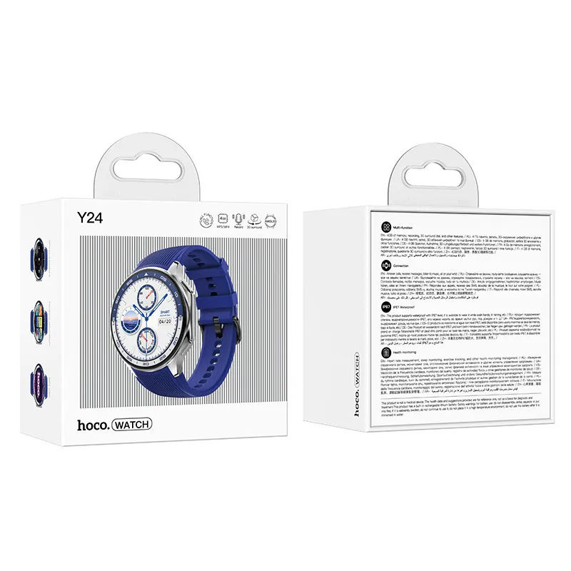 Смарт-годинник Hoco Y24 Amoled Smart sports watch Silver — фото 4