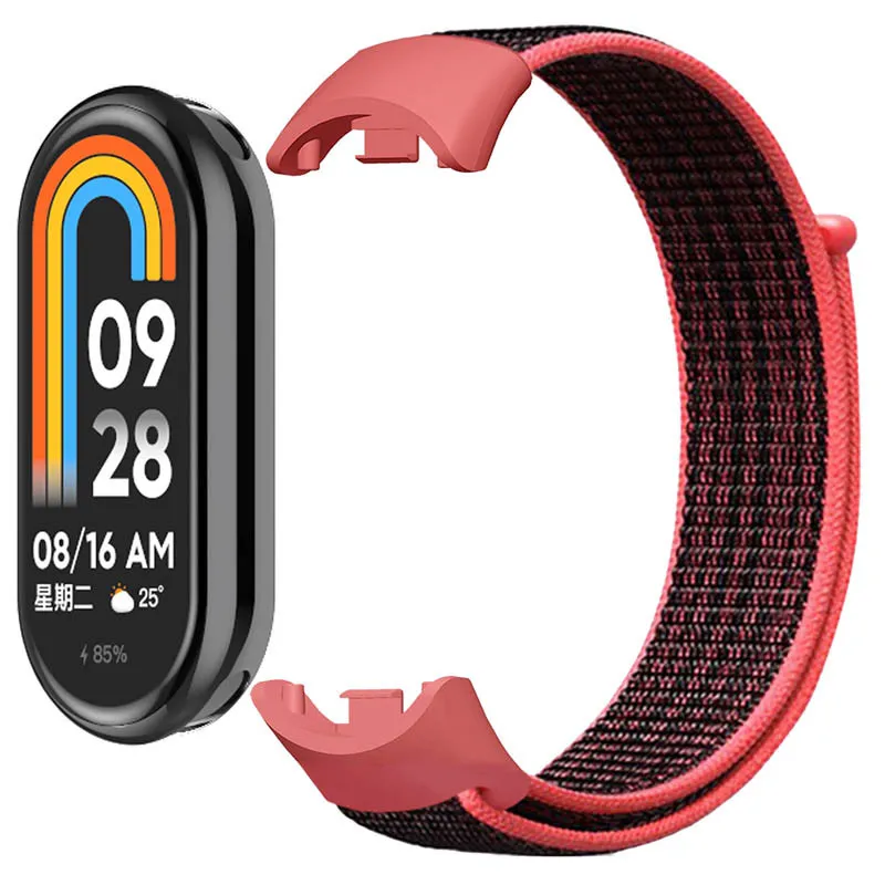 Ремінець Nylon New для Xiaomi Mi Band 8/9/10 Pomegranate Red — фото 2