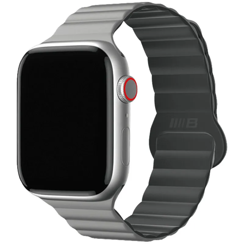 Ремінець BlueO Magnetic Silicone для Apple Watch 42 /44/45/46/49mm Grey
