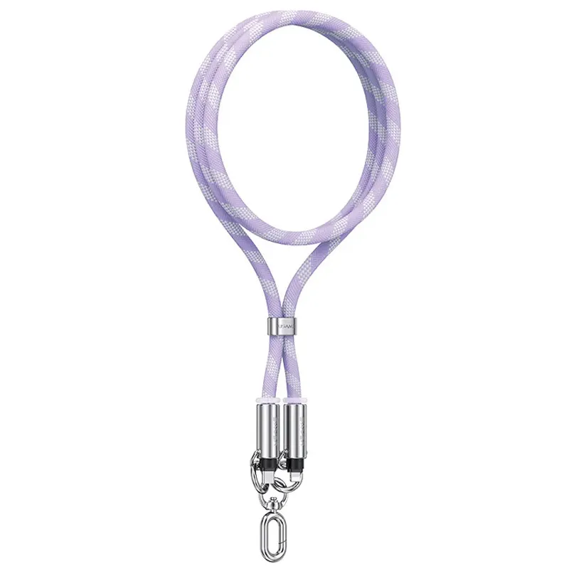 Дата кабель-шнурок Usams US-SJ745 Type-C to Type-C 60W Purple