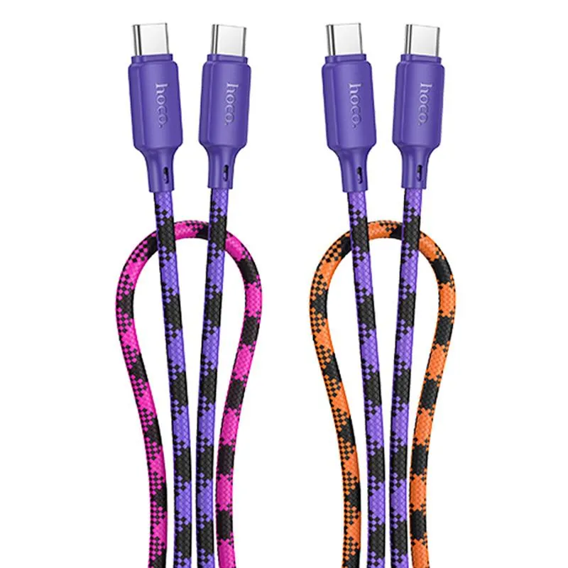 Дата кабель Hoco X116 Meridian Type-C to Type-C 60W Gradient Purple Mix