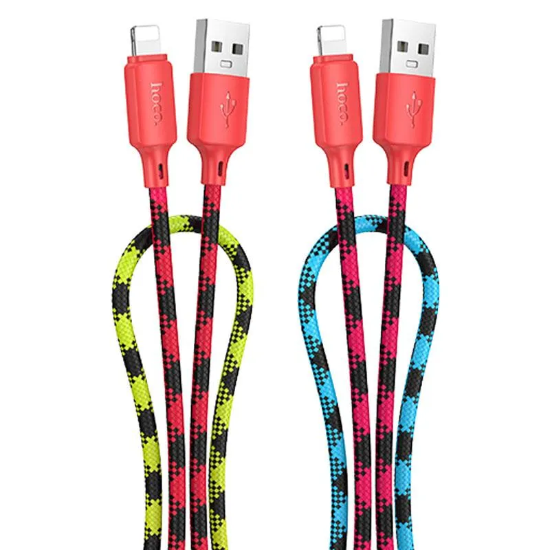 Дата кабель Hoco X116 Meridian USB to Lightning 2.4A Gradient Red Mix