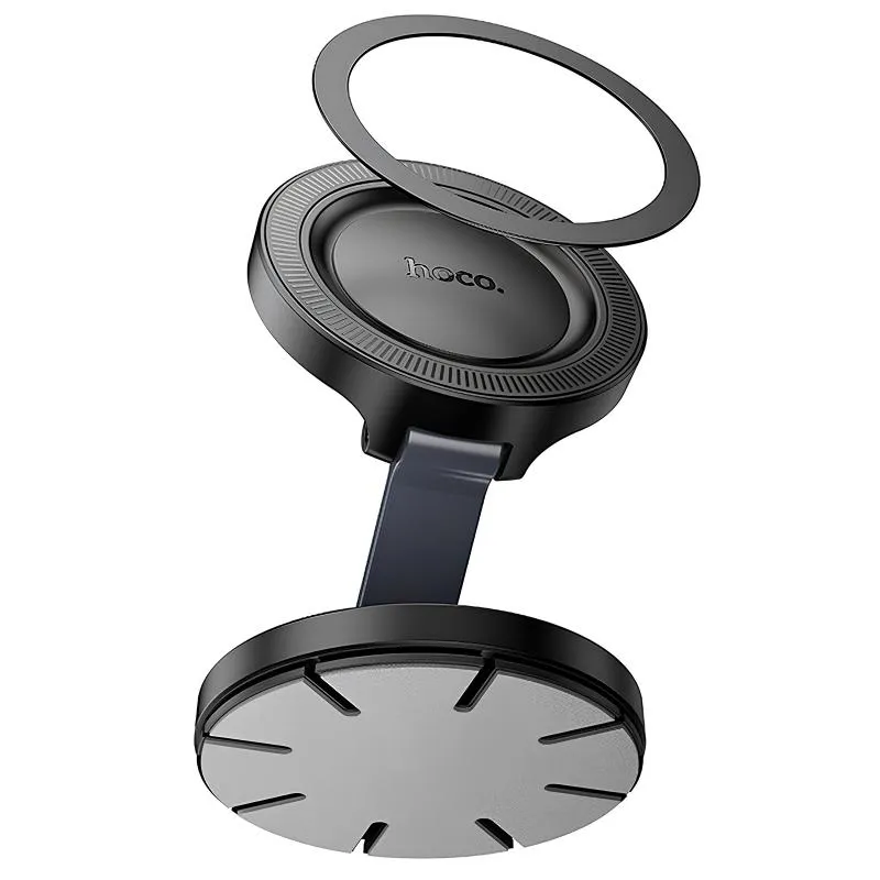 Автотримач Hoco H61 Show folding ring magnetic Black / Metal gray — фото 4