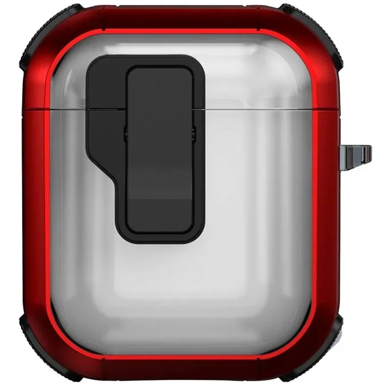 Футляр протиударний Locking Button для навушників Airpods 1/2 Red