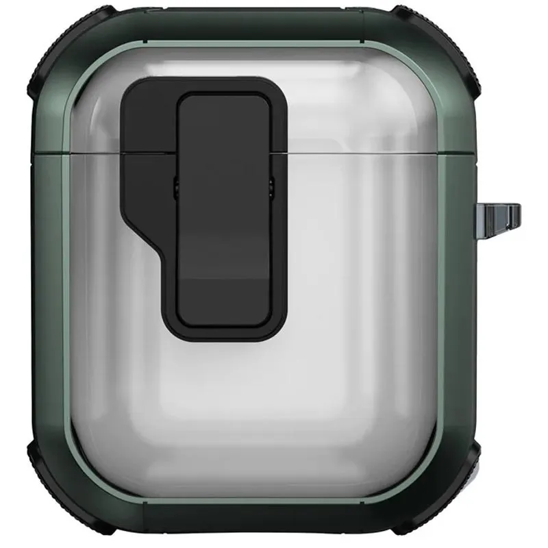 Футляр протиударний Locking Button для навушників Airpods 1/2 Apple Green