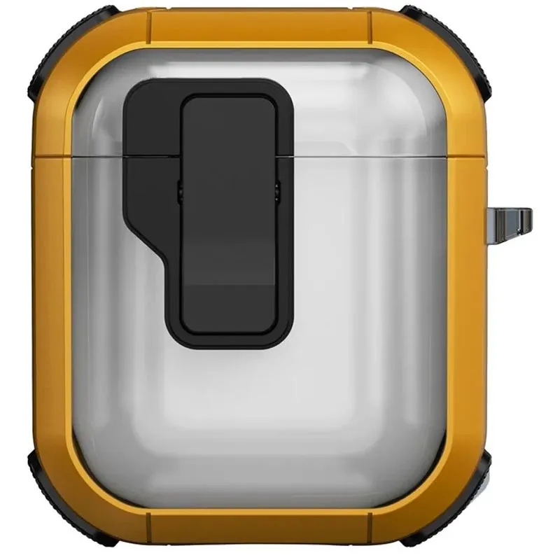 Футляр протиударний Locking Button для навушників Airpods 1/2 Yellow