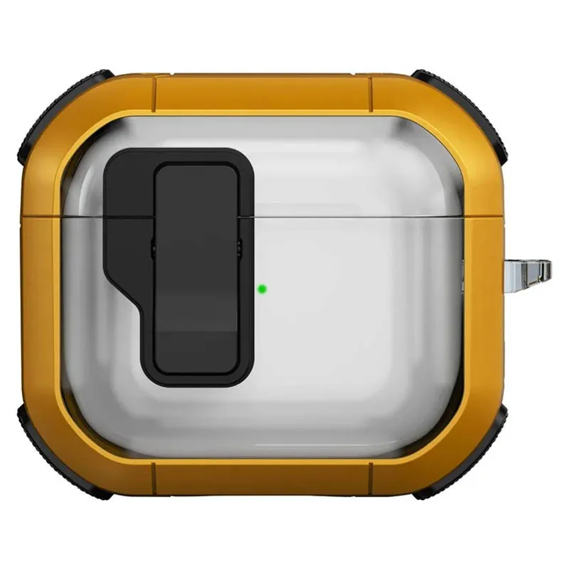 Футляр протиударний Locking Button для навушників Airpods 3 Yellow