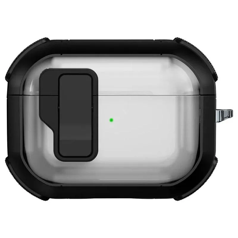 Футляр протиударний Locking Button для навушників Airpods Pro Black
