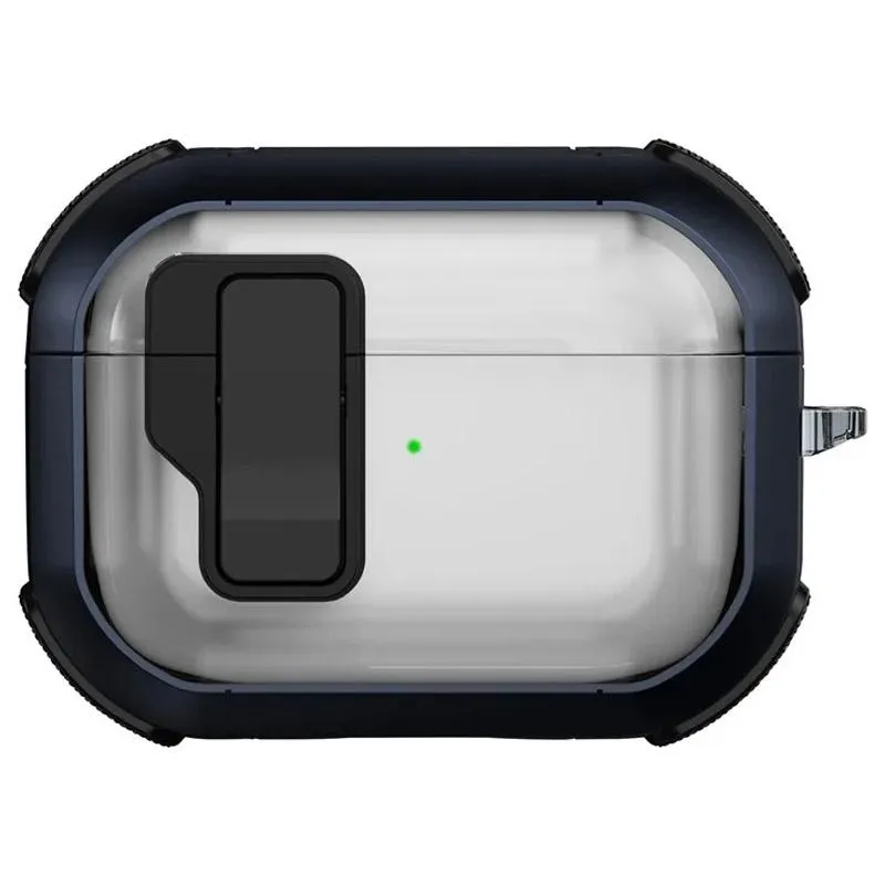 Футляр протиударний Locking Button для навушників Airpods Pro 2 / Pro Blue