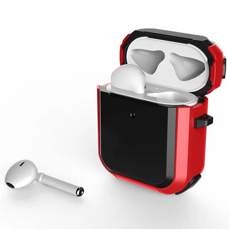 Футляр протиударний Black ed. для навушників Airpods 1/2 Red — фото 2