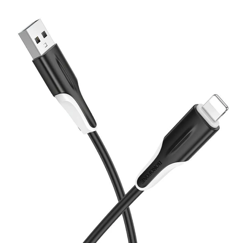 Дата кабель Borofone BX119 New USB to Lightning 2.4A Black — фото 2