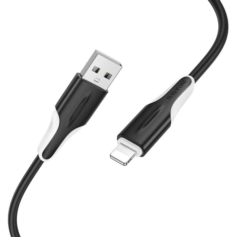 Дата кабель Borofone BX119 New USB to Lightning 2.4A Black — фото 3