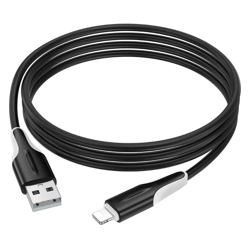 Дата кабель Borofone BX119 New USB to Lightning 2.4A Black — фото 4