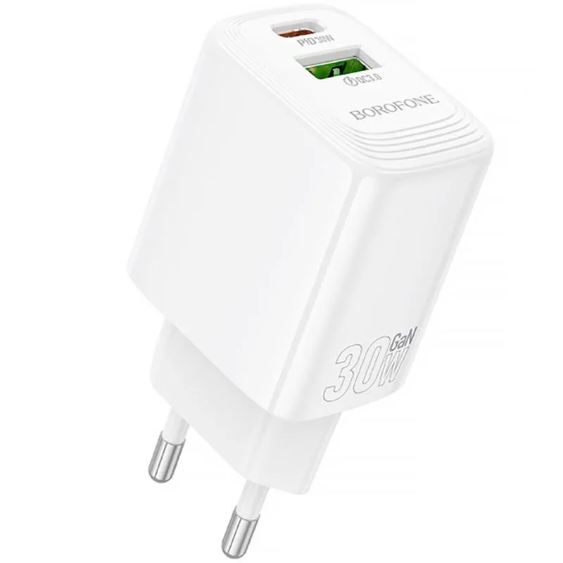 МЗП Borofone BN29 Fuente PD30W+QC3.0 White