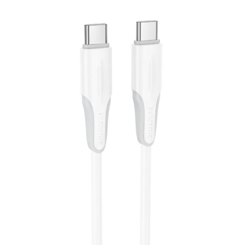 Дата кабель Borofone BX119 New Type-C to Type-C 60W White