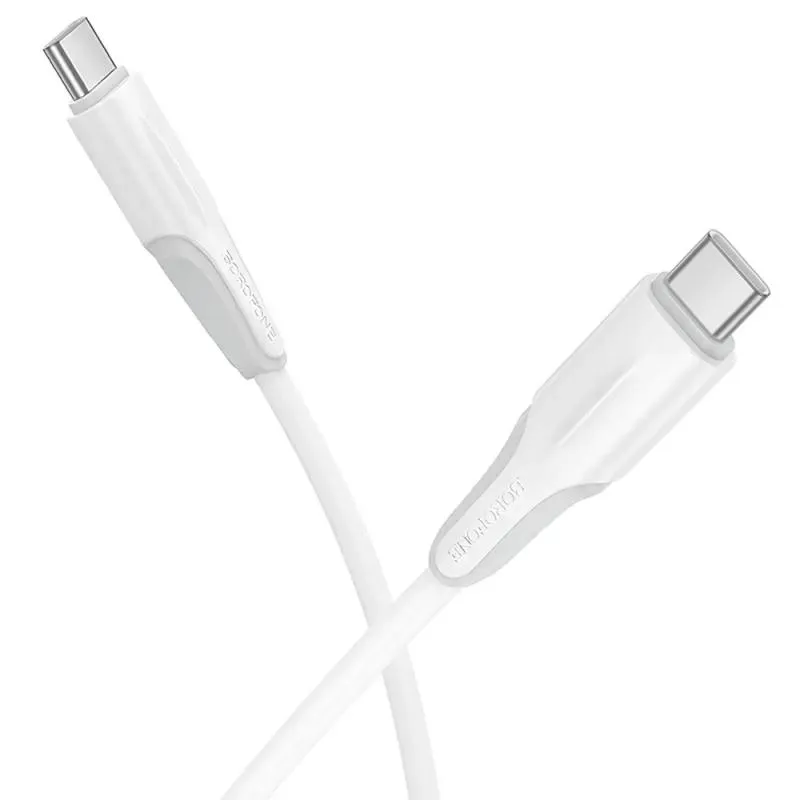 Дата кабель Borofone BX119 New Type-C to Type-C 60W White — фото 2