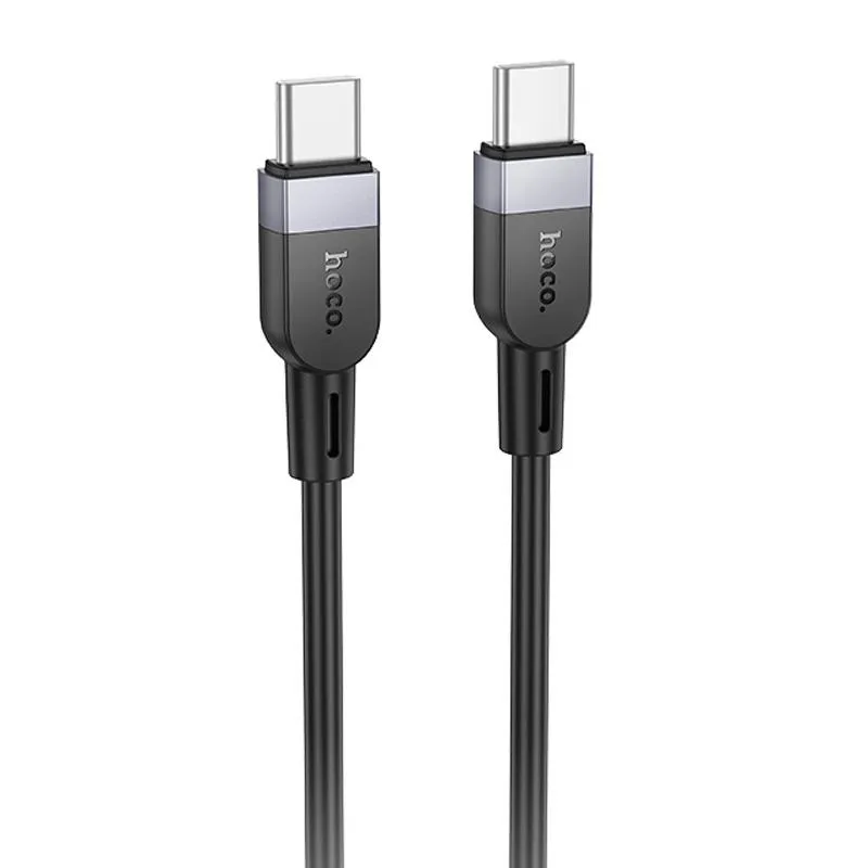 Дата кабель Hoco X109 Energy silicone Type-C to Type-C 60W Black