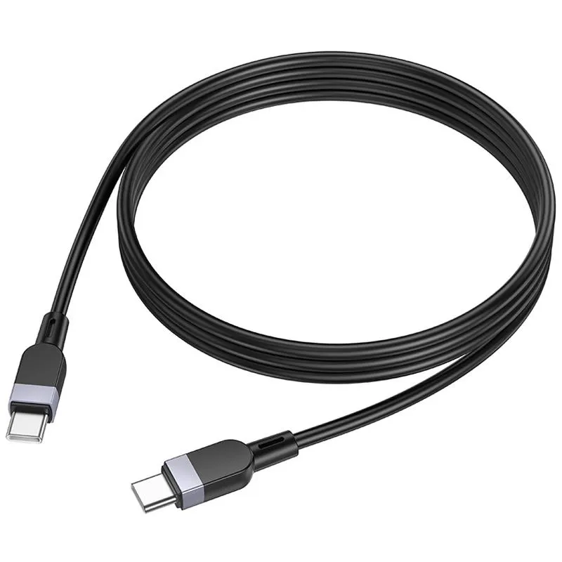 Дата кабель Hoco X109 Energy silicone Type-C to Type-C 60W Black — фото 3