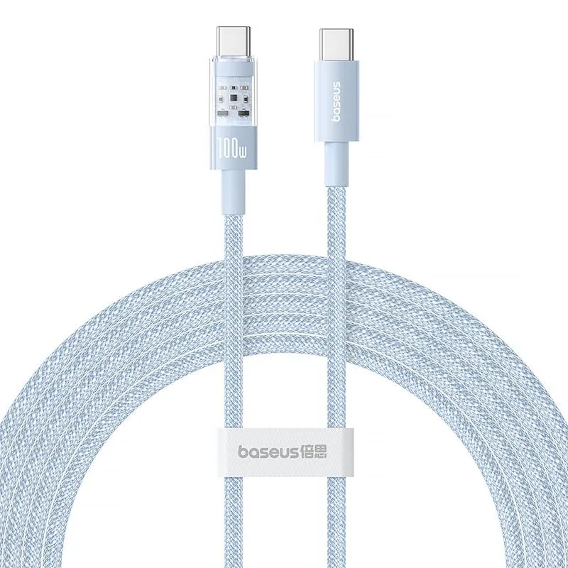 Дата кабель Baseus Gem Fast Charging Type-C to Type-C 100W Galaxy Blue