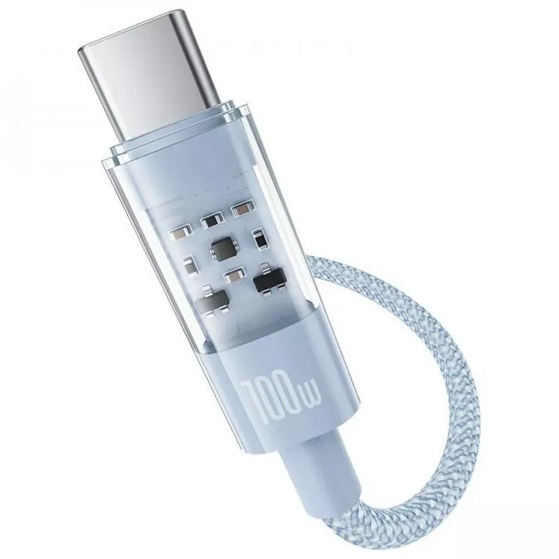 Дата кабель Baseus Gem Fast Charging Type-C to Type-C 100W Galaxy Blue — фото 3
