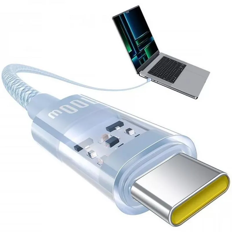 Дата кабель Baseus Gem Fast Charging Type-C to Type-C 100W Galaxy Blue — фото 4