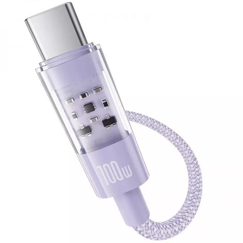 Дата кабель Baseus Gem Fast Charging Type-C to Type-C 100W Nebula Purple — фото 3