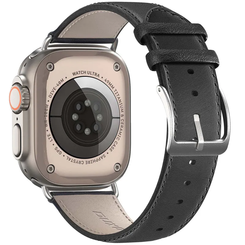 Ремінець Dux Ducis Leather Strap Classic для Apple Watch 38/40/41/42mm Black — фото 2