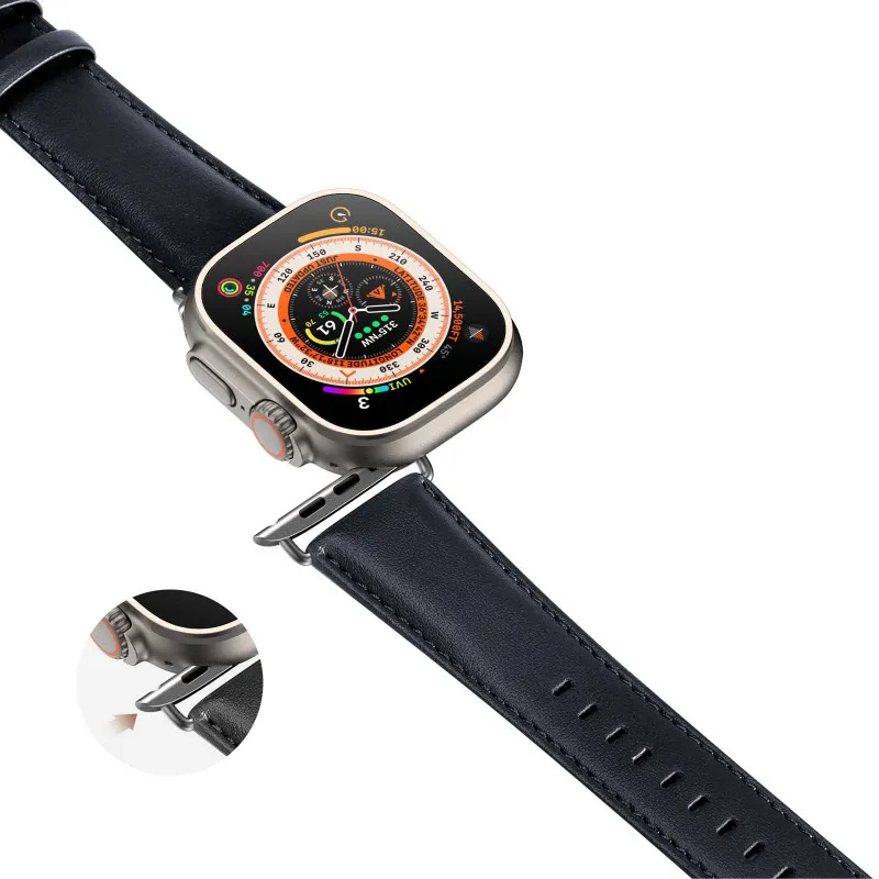 Ремінець Dux Ducis Leather Strap Classic для Apple Watch 38/40/41/42mm Black — фото 3