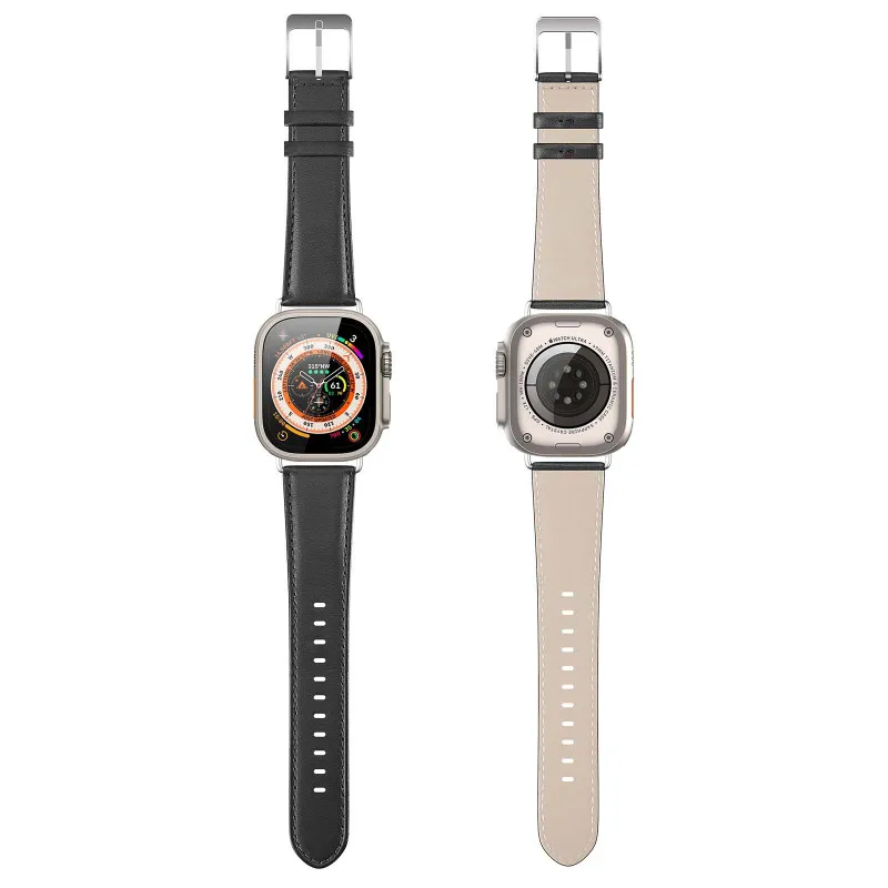 Ремінець Dux Ducis Leather Strap Classic для Apple Watch 38/40/41/42mm Black — фото 4