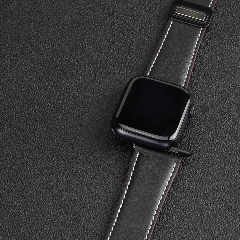 Ремінець Dux Ducis Genuine Leather для Apple Watch 38/40/41/42mm Black — фото 3