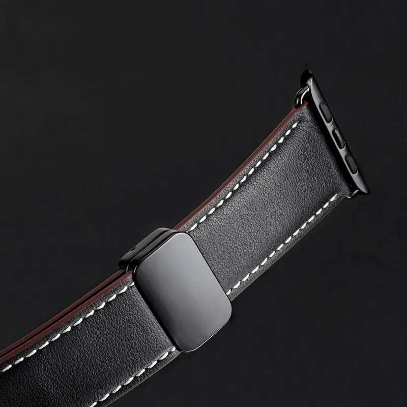 Ремінець Dux Ducis Genuine Leather для Apple Watch 38/40/41/42mm Black — фото 4