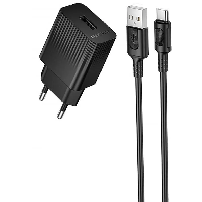 МЗП Borofone BAS71A Source 10.5W + кабель USB to Type-C Black