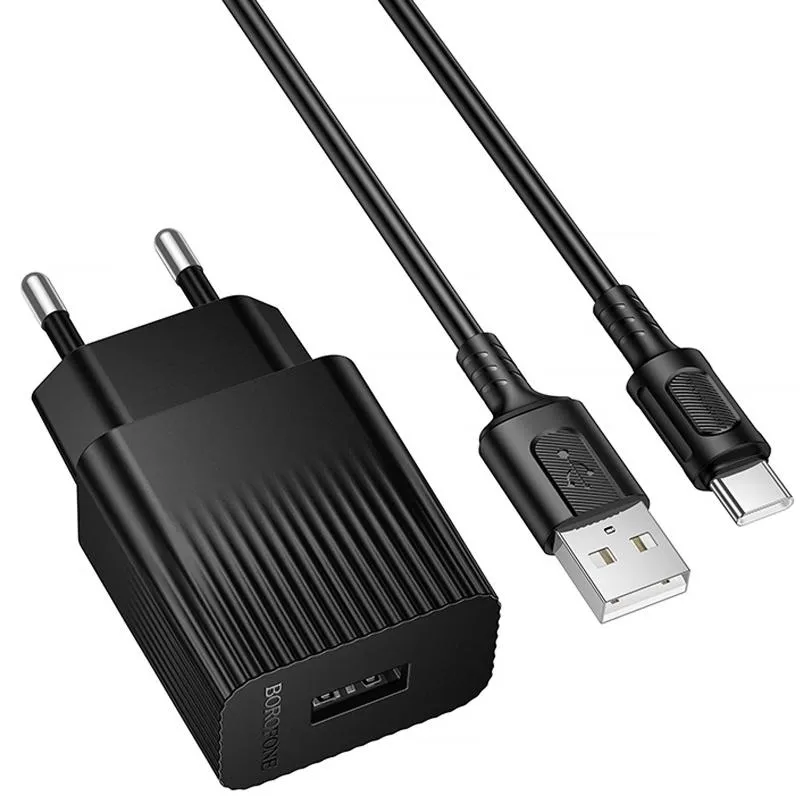 МЗП Borofone BAS71A Source 10.5W + кабель USB to Type-C Black — фото 2
