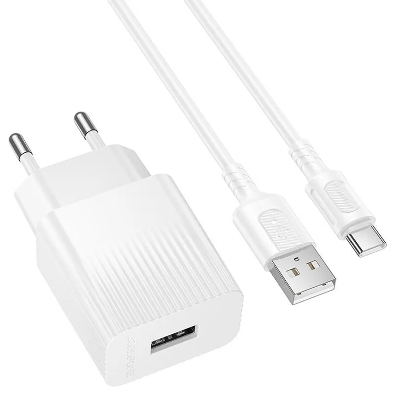 МЗП Borofone BAS71A Source 10.5W + кабель USB to Type-C White — фото 2