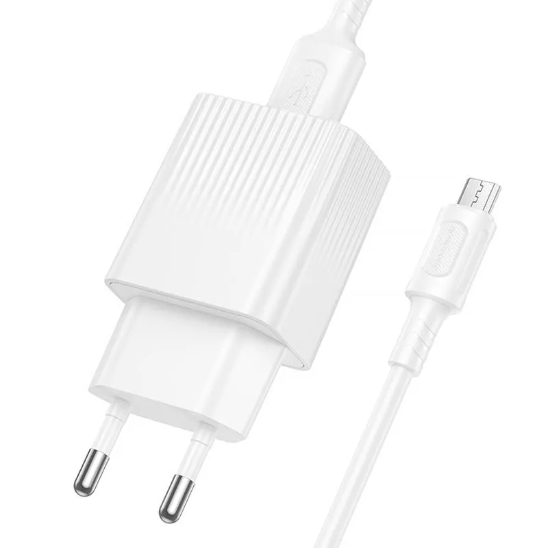 МЗП Borofone BAS71A Source 10.5W + кабель USB to MicroUSB White — фото 3