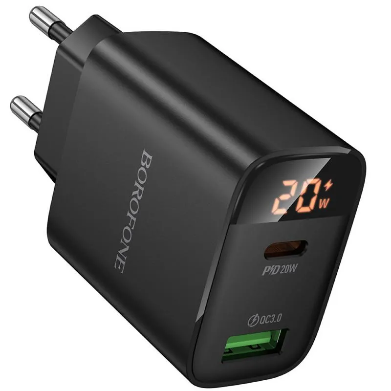 МЗП Borofone BA96A Ilustre with digital display PD20W+QC3.0 Black