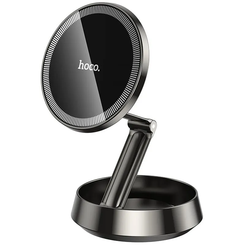 Автотримач Hoco H83 Metal ring magnetic (center console) Metal grey