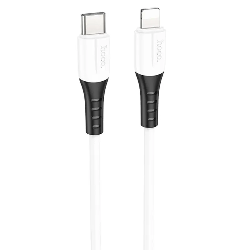 Дата кабель Hoco X82 Silicone Type-C to Lightning 20W White