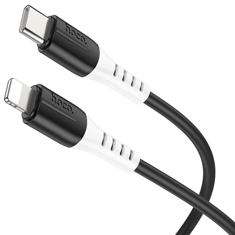 Дата кабель Hoco X82 Silicone Type-C to Lightning 20W Black — фото 2