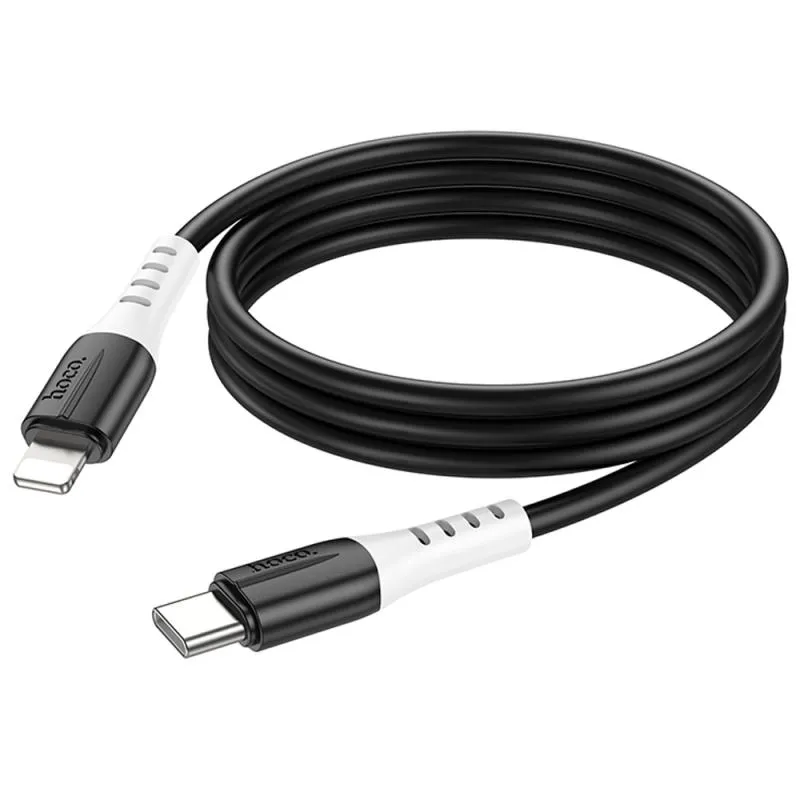 Дата кабель Hoco X82 Silicone Type-C to Lightning 20W Black — фото 4