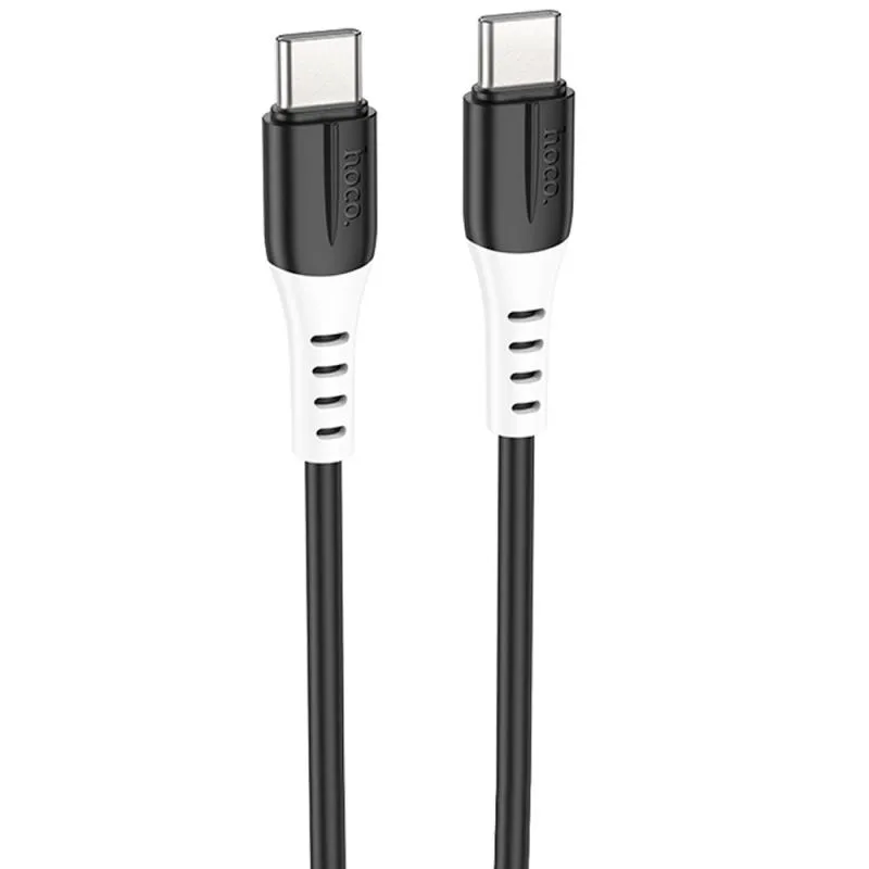 Дата кабель Hoco X82 Silicone Type-C to Type-C 60W (1m) Black