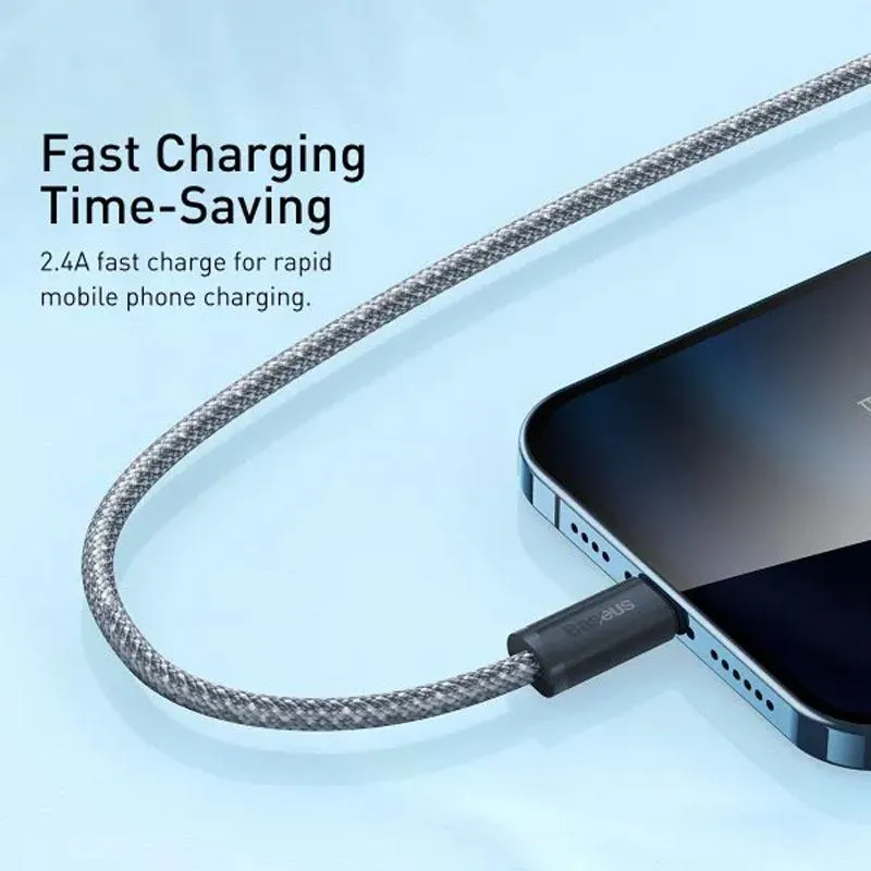 Дата кабель Baseus Dynamic Series USB to Lightning 2.4A Slate Gray — фото 2