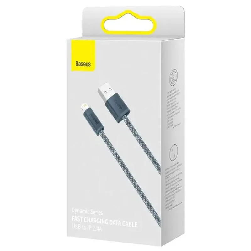 Дата кабель Baseus Dynamic Series USB to Lightning 2.4A Slate Gray — фото 6
